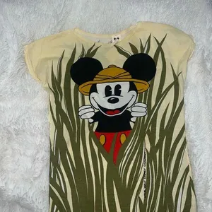 Disney Mickey Mouse Safari T-Shirt The Walt Disney Company Long Shirt RARE OSFM thumbnail 1