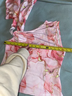 SheIn Pink Floral Y2K Style One Shoulder Top thumbnail 5