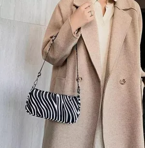 Zebra print leather retro bag thumbnail 3