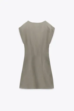 ZARA twist front cutout mini dress —NWOT double lined thumbnail 6