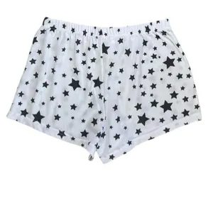 Boutique Long Sleeve Crew Neck Top & Shorts Set White & Navy Blue Star Print Size Medium thumbnail 6