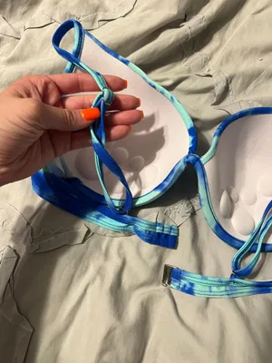 Tie dye Bathing Suit Top Blue Size XL thumbnail 3