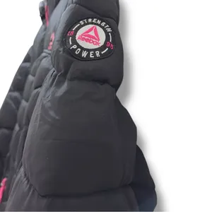Reebok | NWOT Women's Black Pink Trim Thick Winter Puffer Jacket Coat (size XL) thumbnail 6
