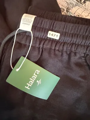 Halara Womens Small linin-like Black Wide-Leg Pants With Drawstring Waist - Size thumbnail 3