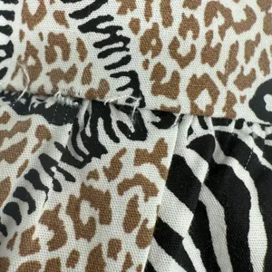 J.Crew Animal Print Novelty Zebra Leopard Long Sleeve Tiered‎ Mini Dress Size XS thumbnail 16