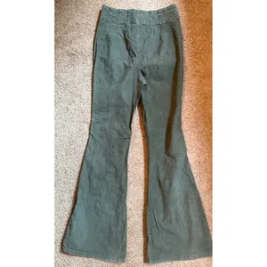 Free People We The Free Olive Green Corduroy Flare Pants Size 30 Flare thumbnail 2