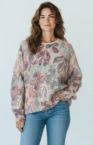 Anthropologie M Sundry Sweater Pullover Thin Soft Knit Crewneck Women's thumbnail 1