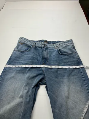 Kimes Ranch Mia 16 / 34 Blue Denim Jeans High Rise Relaxed Straight Leg Western thumbnail 8