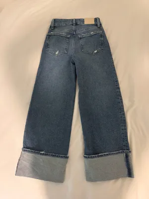 PAIGE Wide Leg Cuffed Jeans thumbnail 5
