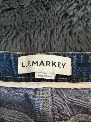 L.F. Markey indie women’s button fly y2k 2010s Blue Wide-Leg Crop Jeans size 31 thumbnail 2