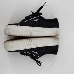 Superga Platform‎ Sneakers Women 39.5 Black Canvas Chunky Streetwear Size 8.5 thumbnail 5
