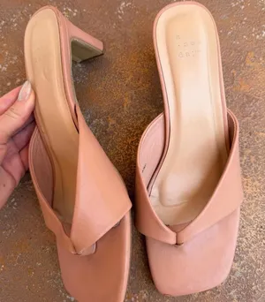 Target Women’s A New Day Annette Sandal 2.5” heels sz 8.5 in salmon thumbnail 1