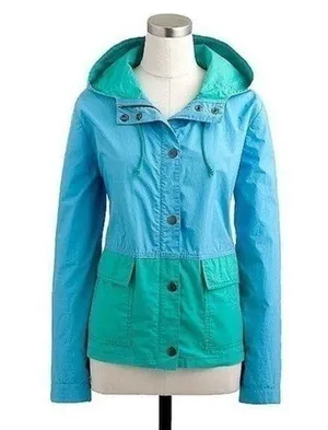 J. Crew • Blue Green Poplin Sail Jacket thumbnail 1