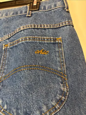 Vintage Chic High Rise Mom Jeans Dark Wash Tapered Leg Made in USA Size 20W thumbnail 6