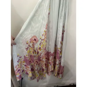 Intimately Free People Blue Floral Embrace It Maxi Dress Open Back S Square Neck thumbnail 8