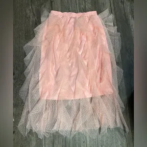 Live 4 Truth Asymmetrical Pink Tulle Skirt thumbnail 5