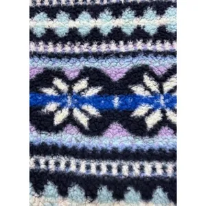 Aerie Sherpa Sweatshirt XS Polar Chic Nordic Print Cabincore‎ Chalet Ski Resort thumbnail 6