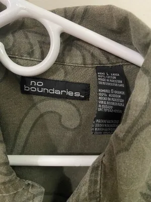 No Boundaries Olive Floral Short-Sleeve Button-Down with Surfboard Trim thumbnail 4