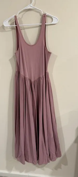 Free People Dylan Midi Dress XS Women's Casual Flared Boho Poplin Bohemian thumbnail 1
