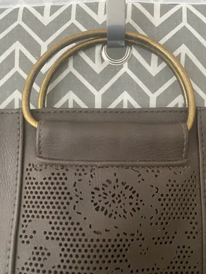 New With Tag Brown Faux Leather Small Handbag. thumbnail 3