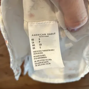 American Eagle floral button up linen blend dress thumbnail 7