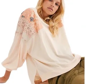 We The Free People Feelin’ It Soft Peach Pullover Top Shirt Extra Small XS thumbnail 1