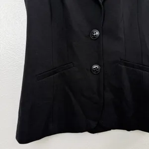 Trina Turk Vest Womens Size 6 Black Sleeveless Blazer Tailored Professional Top thumbnail 2