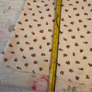 Brandy Melville White Tank Top with Red Floral Pattern thumbnail 6