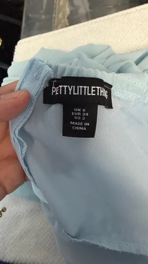 Pretty Little Thing Baby Blue Ruched Midi Dress | Romantic Wedding Guest Dress (US 2) thumbnail 11