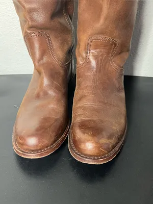Sendra 9177 Brown Leather Studded Pull On Tall Riding Boots Size 7.5 thumbnail 4