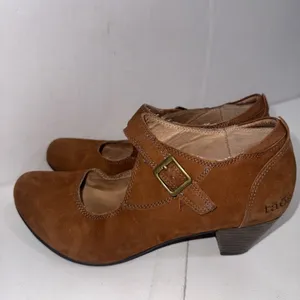 Taos‎ Stunner Brown Rustic Leather Mary Jane Clog Heel Bootie Pumps Shoes Size 7 thumbnail 13