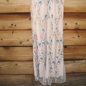MAC DUGGAL 93772 Cream Floral Embellished Long Sleeve Gown Dress Size 4 thumbnail 12