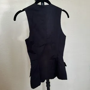 JULIET House of CB BLACK SLEEVELESS TUXEDO TOP NWOT blazer suit $139 size‎ XS thumbnail 9