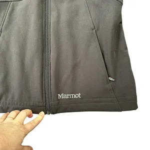 Marmot Womens Brown Softshell Faux Fur Trim Hooded Vest Size Medium Full Zip thumbnail 3