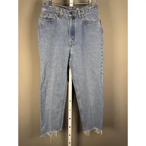 Vintage‎ 1990s Levi's 512 Slim Fit Tapered Jeans High Rise Raw Hem W28 thumbnail 2
