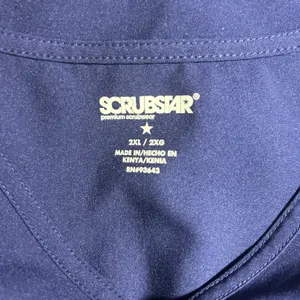 Scrubstar Unisex Minimalist Professional Scrub‎ Top 2XL Indigo V-Neck Utility thumbnail 4