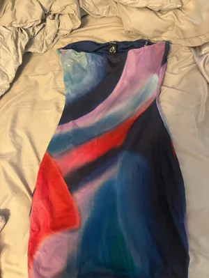 Windsor Strapless mini Dress - pink, Blue, Purple thumbnail 4