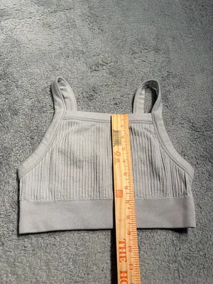 Aerie Light Gray Ribbed bralette tank top medium thumbnail 9