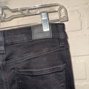 American Eagle Outfitters jeans denim Jeans Black Stretch Pockets Button Fly 2 thumbnail 5