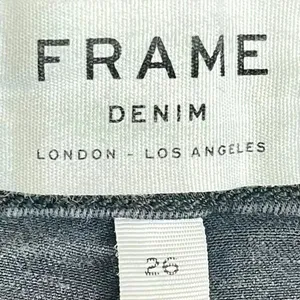 Frame Skinny Black Velvet Stripe Jeans 26 thumbnail 7