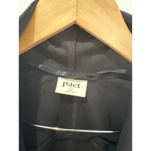 Pact Womens Organic‎ Cotton Shawl Collar Open Front Cardigan Pockets Black Small thumbnail 2