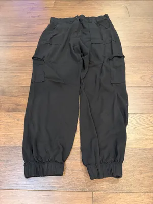 Shinestar Black Cargo Jogger Pants Utility Pockets Size Medium - C61-124 thumbnail 3