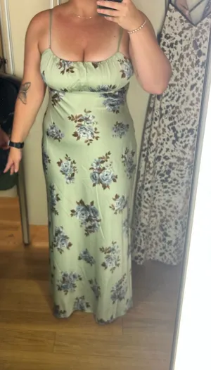 Floral Dress Green Size L thumbnail 1