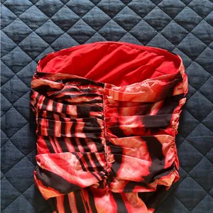 superdown Red and Black Strapless Top thumbnail 3