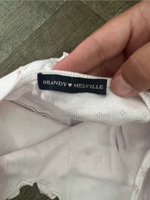 Brandy melville White Floral Ribbed Cami Tank Top - Lightweight Spaghetti Strap thumbnail 7