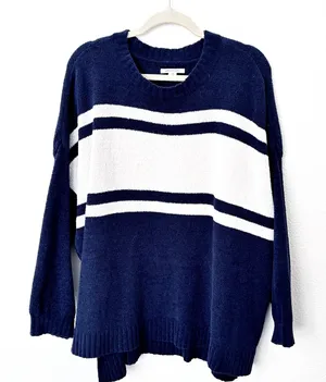 [American Eagle Outfitters] Oversized Striped Baggy Knit Crew Neck Sweater L/XL thumbnail 1