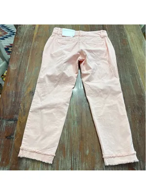 LOFT Peach Girlfriend Chino Petite Ankle Pants 4P Frayed Hem NWT thumbnail 10