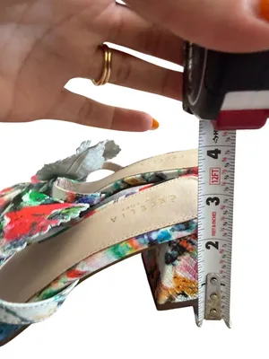 CECELIA NY Multicolor Floral Slide Leather Sandals Size 7.5 thumbnail 3