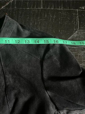 Ivanka Trump Black Faux Suede Moto Jacket With Gold Accents Size S thumbnail 6