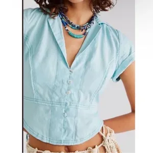 Free People Annabelle Linen Shirt thumbnail 8